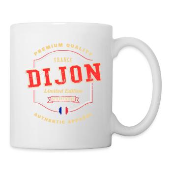 Dijon Frankreich Stadt Schrift Vintage Retro - Tasse - Weiß - Rechts