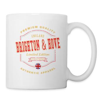 Brighton and Hove Angleterre City Font Vintage - Mug blanc - blanc - Droite