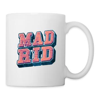 Madrid Spanien Stadt Schrift Vintage Retro - Tasse - Weiß - Rechts