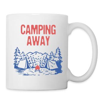 Camping Away Summer Camper Tropical Camp Trip - Mug - white - Right