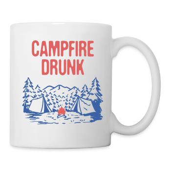 Feu de camp ivre Camping Amateur de bière Camper Drinker - Mug blanc - blanc - Droite