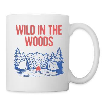 Wild in the Woods Camping Forest Camper Woodland - Mug - white - Right