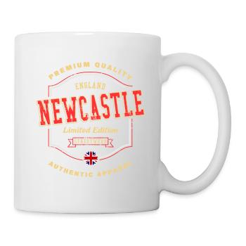 Newcastle England UK City Font Vintage Retro - Mug - white - Right