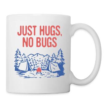 Just Hugs No Bugs Camping Couples Amateurs de camping - Mug blanc - blanc - Droite