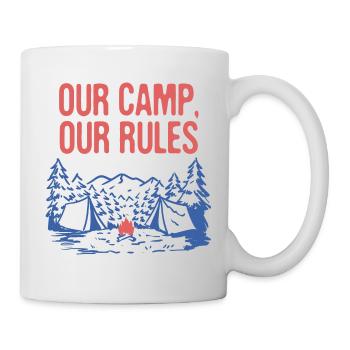 Our Camp Our Rules Summer Wildlife Tropical - Tasse - Weiß - Rechts