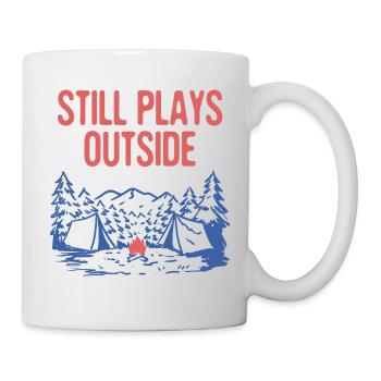 Still Plays Outside Camping Summer Camper - Mug - white - Right