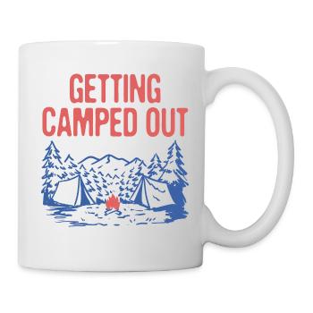 Getting Camped Out Funny Camping Humor Camper - Mug - white - Right