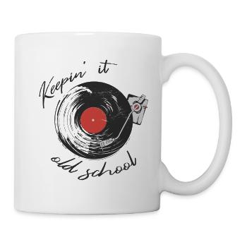 Keepin' It Old School Retro Dicton Idée cadeau - Mug blanc - blanc - Droite