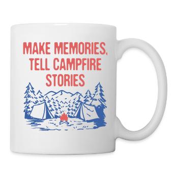 Les souvenirs racontent des histoires de feu de camp Amis du camping - Mug blanc - blanc - Droite