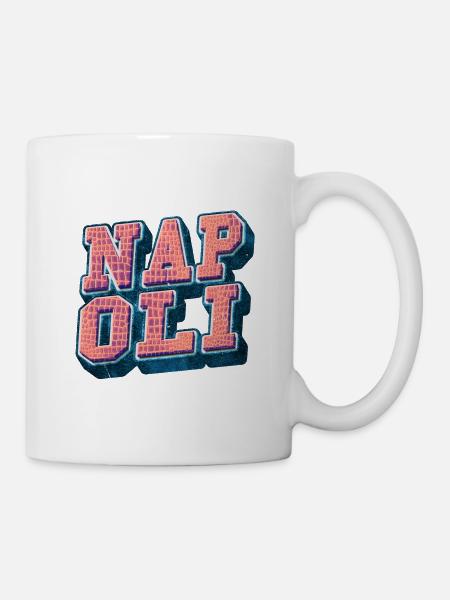 Neapel Napoli Italien Stadt Schrift Vintage Retro - Tasse - Weiß