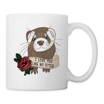 JE T’AIME COMME PAS DE LOUTRE - Mug blanc - blanc - Droite