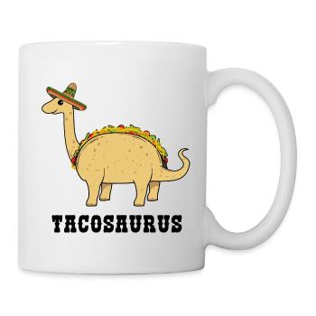 Tacosaurus Taco Dinosaurier Lustig Wortspiel Kind - Tasse - Weiß - Rechts