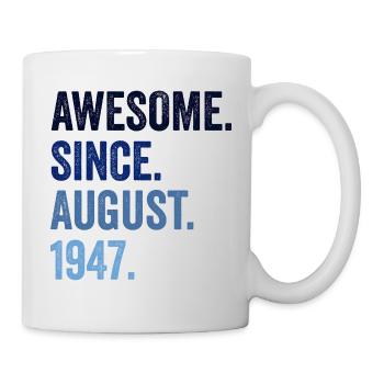 Génial depuis août 1947 75ème anniversaire - Mug blanc - blanc - Droite