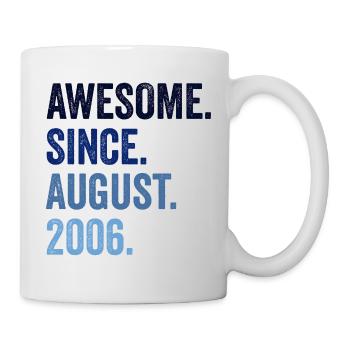 Génial depuis août 2006 16ème anniversaire - Mug blanc - blanc - Droite