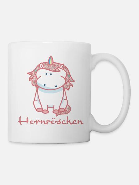 Rosen Einhorn - Tasse - Weiß