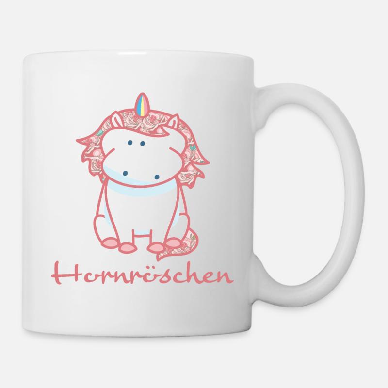 Rosen Einhorn - Tasse - Weiß
