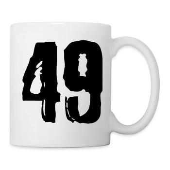 49 Zahl Trikot - Tasse - Weiß - Rechts