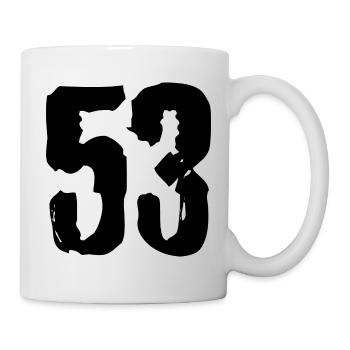 Maillot à 53 numéros - Mug blanc - blanc - Droite