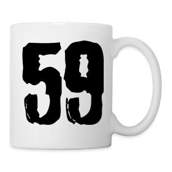 59 Zahl Trikot - Tasse - Weiß - Rechts