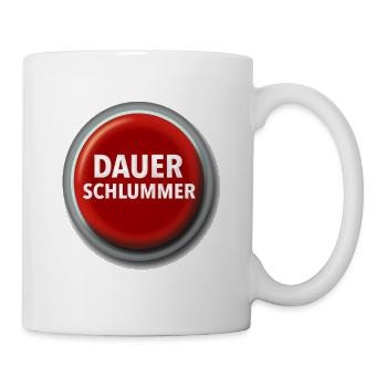 Dauerschlummer Knopf - Tasse - Weiß - Rechts