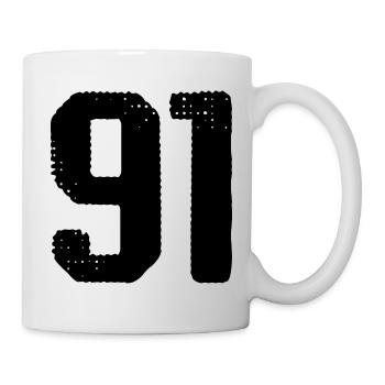 91 number jersey - Mug - white - Right
