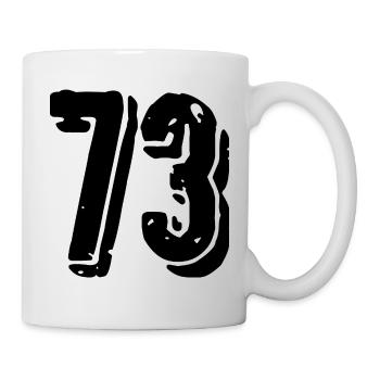 Maillot à 73 numéros - Mug blanc - blanc - Droite