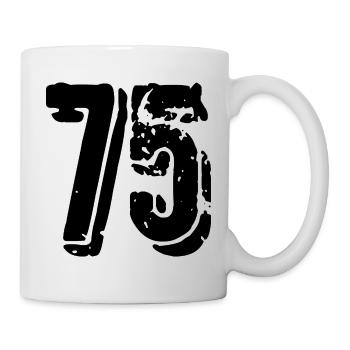 75 number jersey - Mug - white - Right