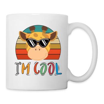 Baby Kind Sprüche Cool Giraffe Retro - Tasse - Weiß - Rechts