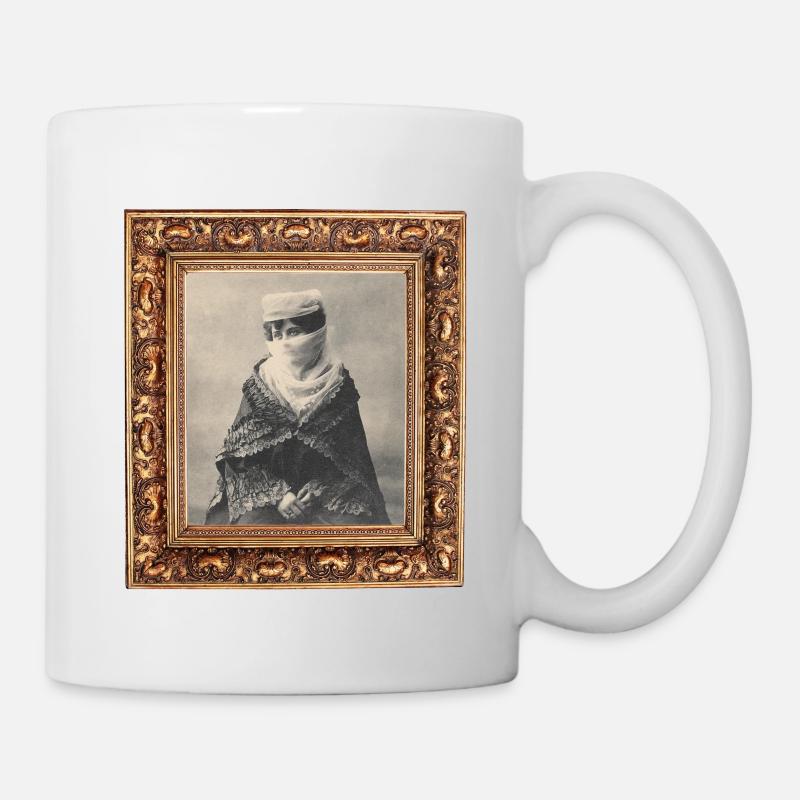Dame de harem Empire ottoman sur carte postale - Mug blanc - blanc