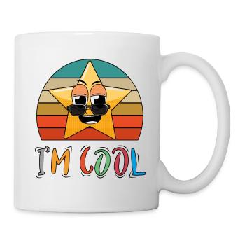 Baby Kind Sprüche Cool Einhorn Stern Stars Retro - Tasse - Weiß - Rechts