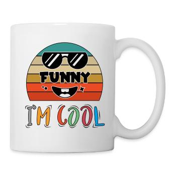 Baby Kind Sprüche Cool Funny Spaß Lustig Retro - Tasse - Weiß - Rechts