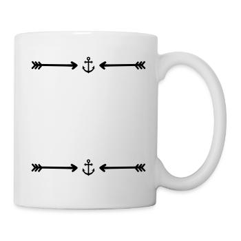 Anker - Rahmen - Muster - Tasse - Weiß - Rechts