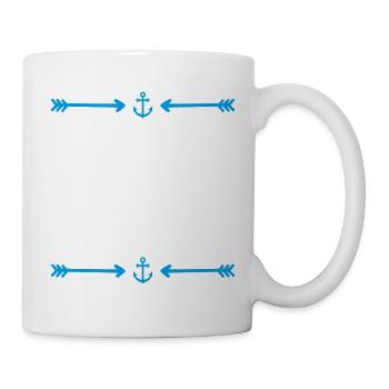 Anker - Rahmen - Muster - Tasse - Weiß - Rechts