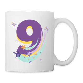 9e anniversaire (Cadeau de 9 ans) - Mug blanc - blanc - Droite