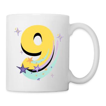 9e anniversaire (Cadeau de 9 ans) - Mug blanc - blanc - Droite