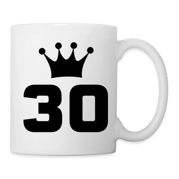 30 Jahre 30. Geburtstag Geburtstagsgeschenk - Tasse - Weiß - Rechts