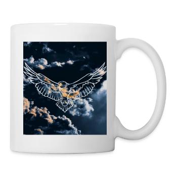 Presentie Adler Nacht - Tasse - Weiß - Rechts