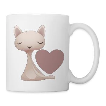 Cat Heart Love - Mug - white - Right