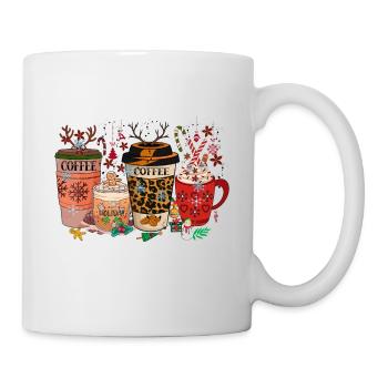 Weihnachtskaffee, Weihnachtsfeier, Weihnachtsstimmung - Tasse - Weiß - Rechts