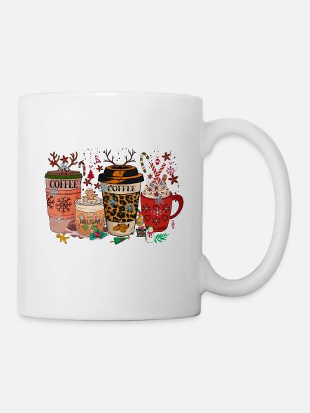 Weihnachtskaffee, Weihnachtsfeier, Weihnachtsstimmung - Tasse - Weiß