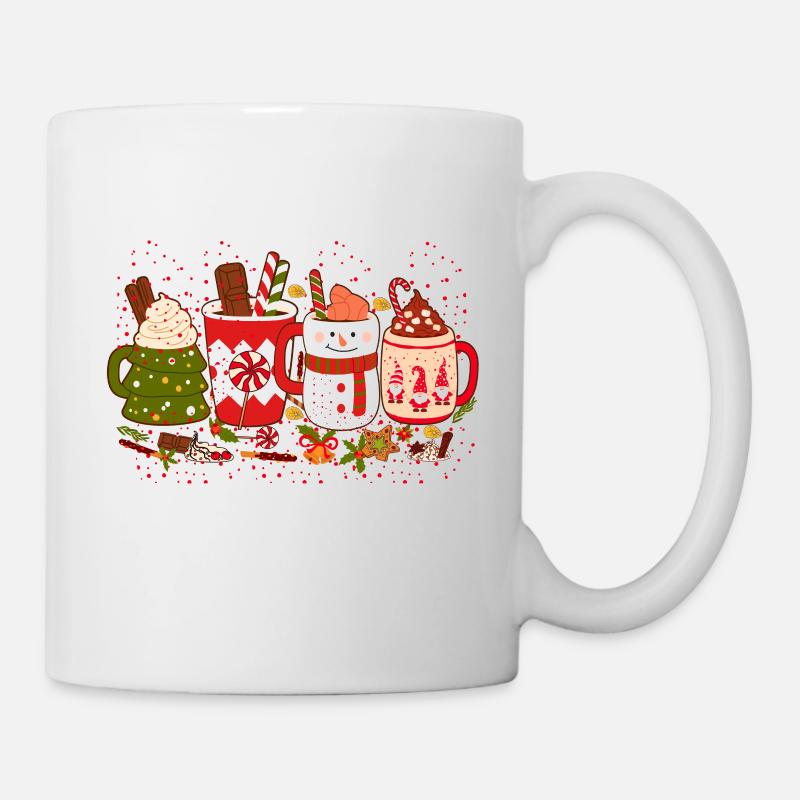 Weihnachtskaffee, Weihnachtsfeier, Weihnachtsstimmung - Tasse - Weiß