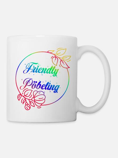 FriendlyPöbeling Rainbow - Tasse - Weiß