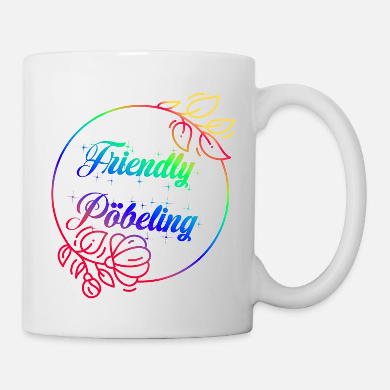 FriendlyPöbeling Rainbow - Tasse - Weiß
