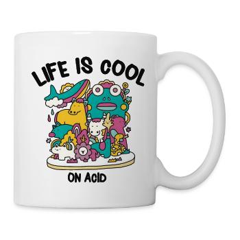 life is cool on acid - lsd - Mug blanc - blanc - Droite