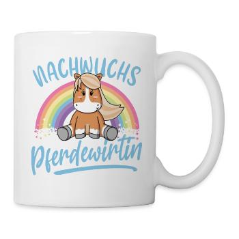 Pferd Pferdesport Mädchen Nachwuchs Pferdewirtin - Tasse - Weiß - Rechts