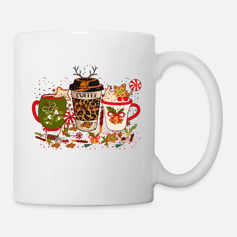 Weihnachtskaffee, Weihnachtsfeier, Weihnachtsstimmung - Tasse - Weiß