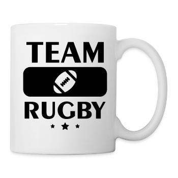 Team Rubgy, Rugbyspieler, Rugbyspieler, billiges Geschenk - Tasse - Weiß - Rechts