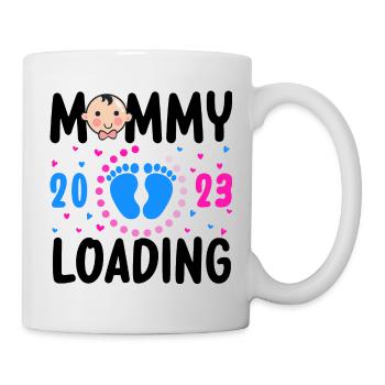 Mama loading 2023, werdende Mutter 2023 - Tasse - Weiß - Rechts