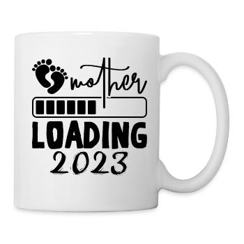 Mama loading 2023, werdende Mutter 2023 - Tasse - Weiß - Rechts