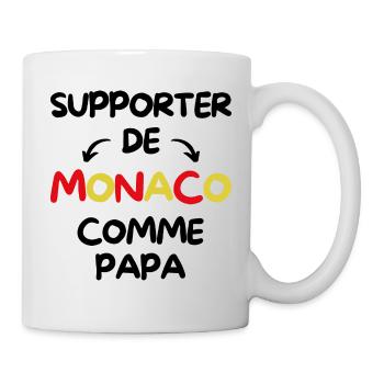 Supporter de Monaco comme papa - Mug blanc - blanc - Droite